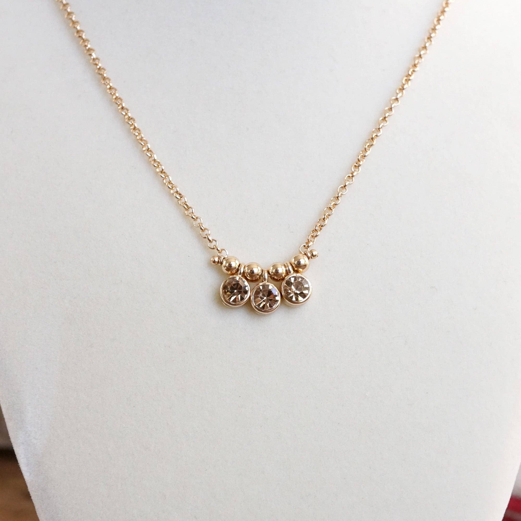 Dainty Bezel Necklace - 2 color options