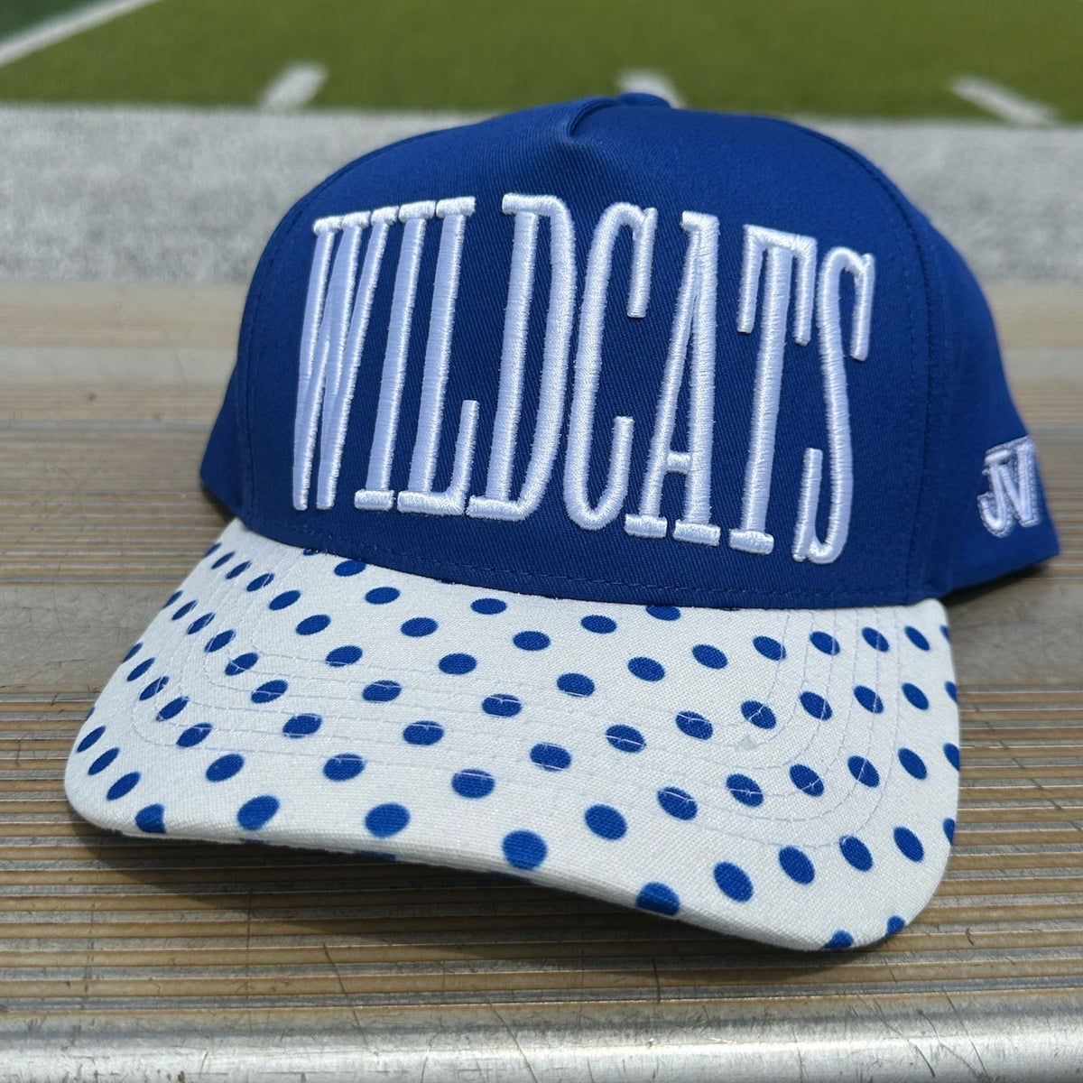 WILDCATS Blue & White Polka Dots Hat