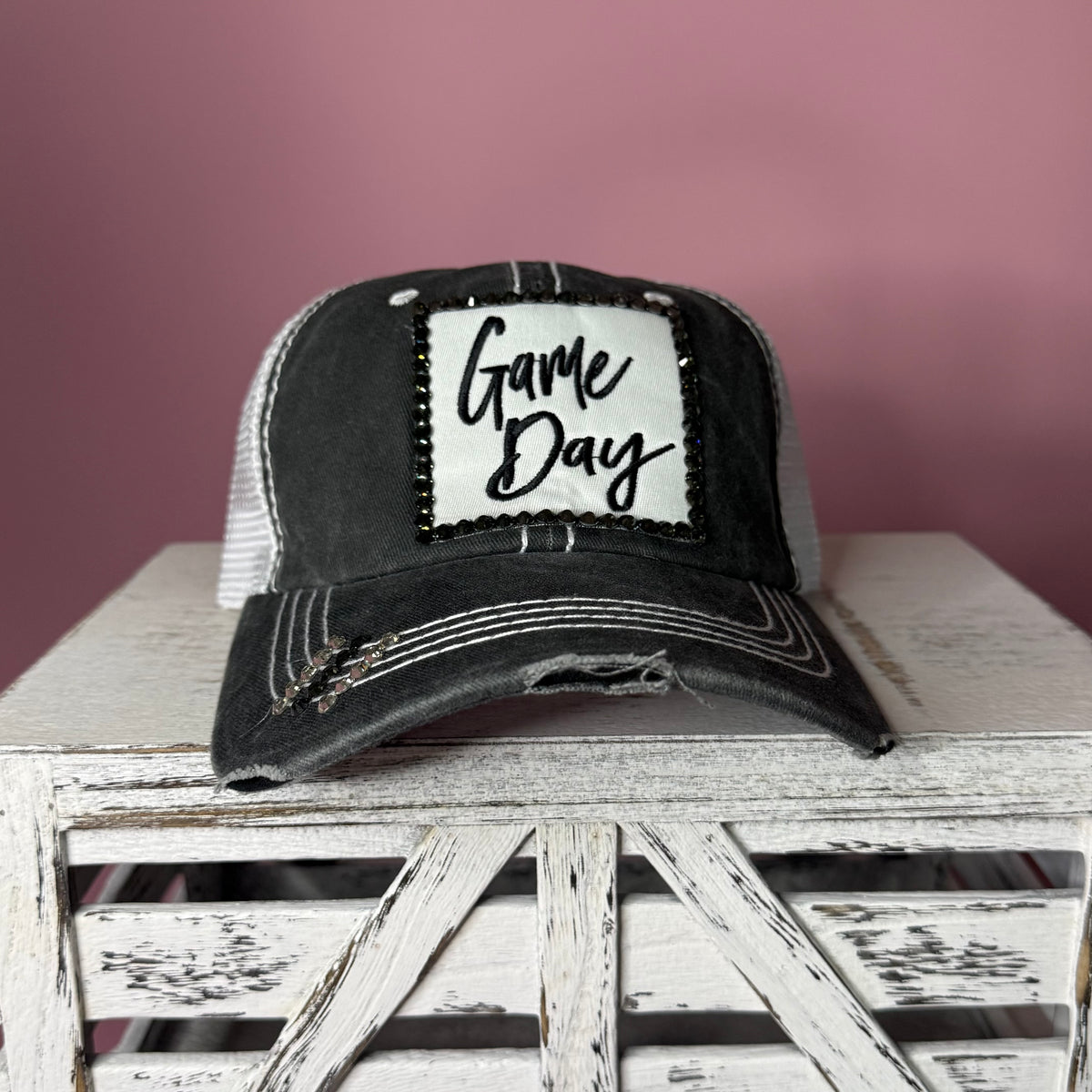 Game Day rhinestone cap