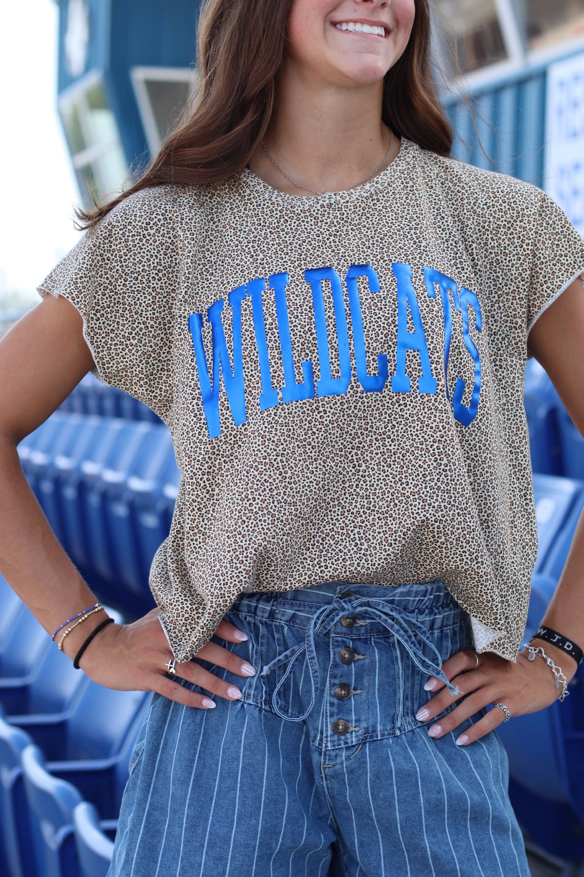 Leopard Wildcats cropped tee