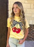 Retro Cherry Check Tee