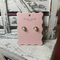 Flower Pearl Stud Earrings