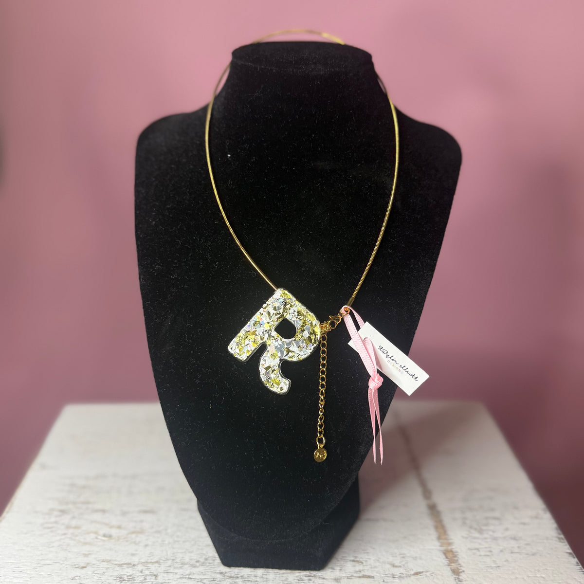 Pearl Confetti Initial Necklace