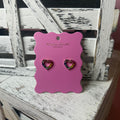 Rainbow Heart Stud Earrings