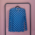 Royal/white polka dot undershirt