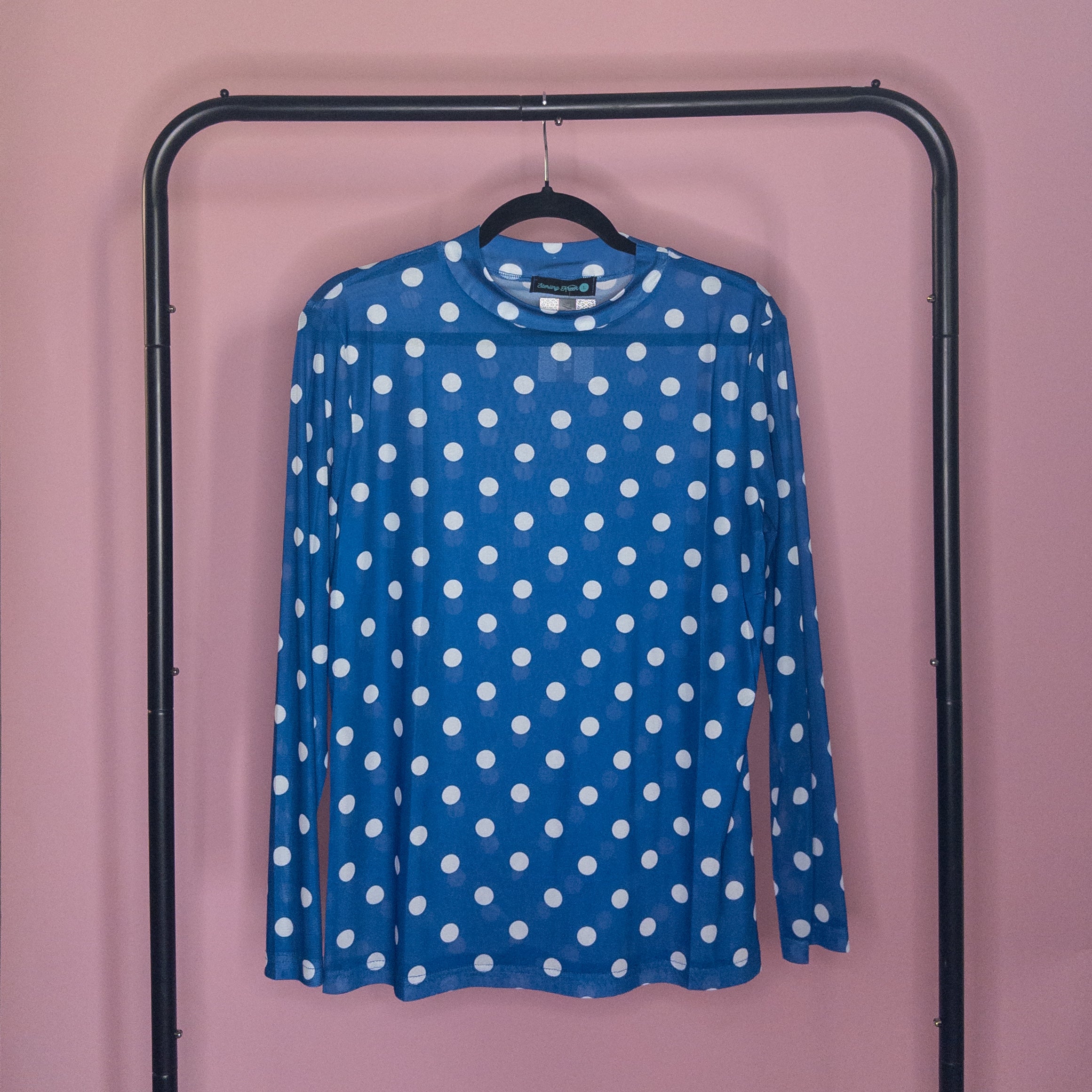 Royal/white polka dot undershirt
