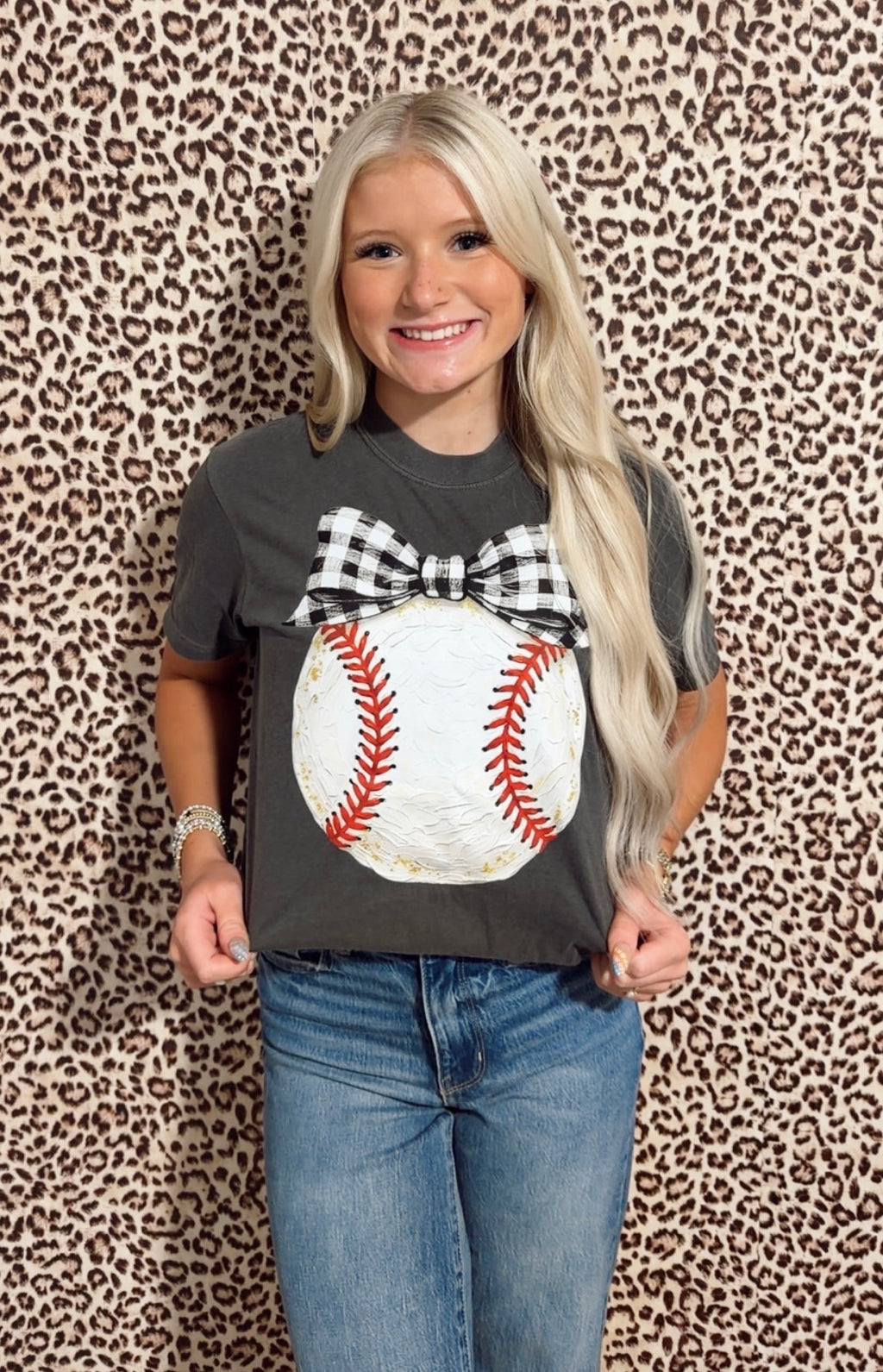 Hey Batter (black bow) Tee (2 color options)