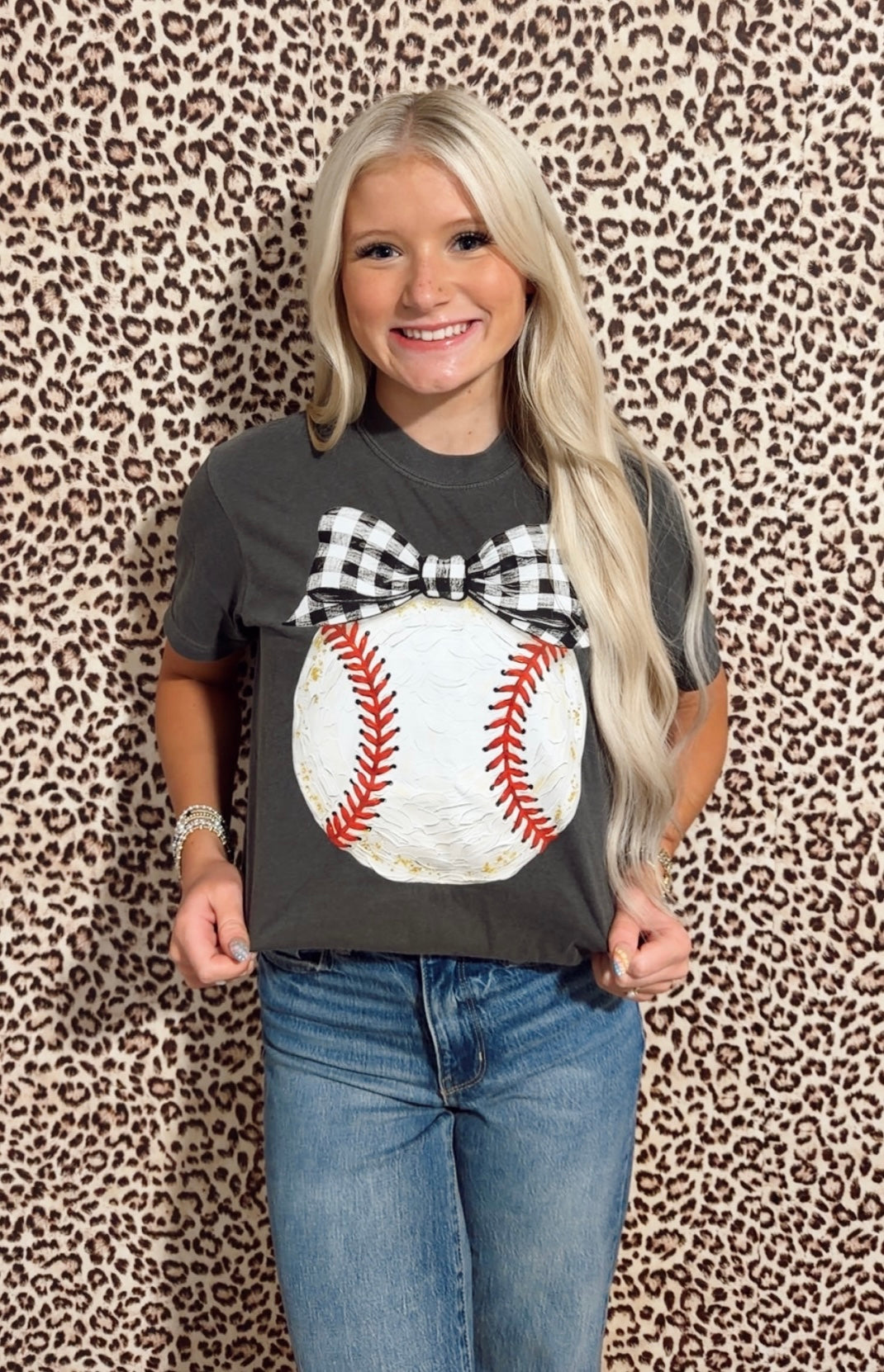 Hey Batter (black bow) Tee (2 color options)
