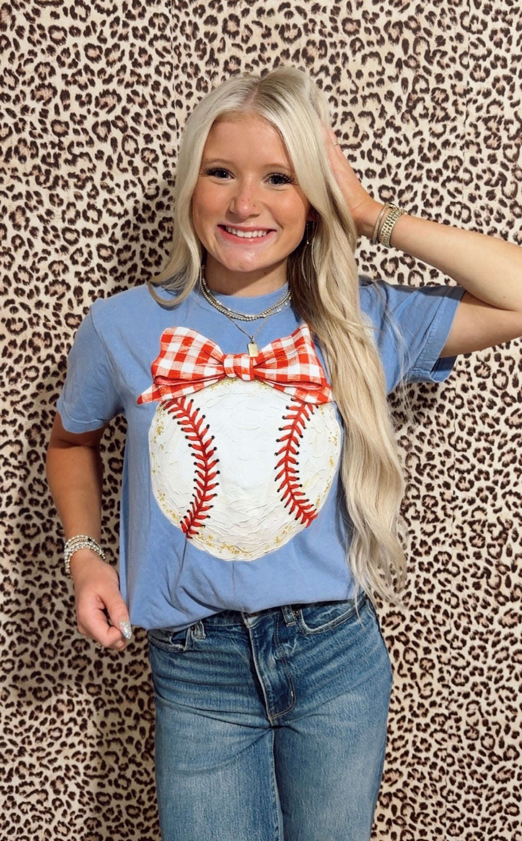 Hey Batter (red bow) Tee - 2 color options