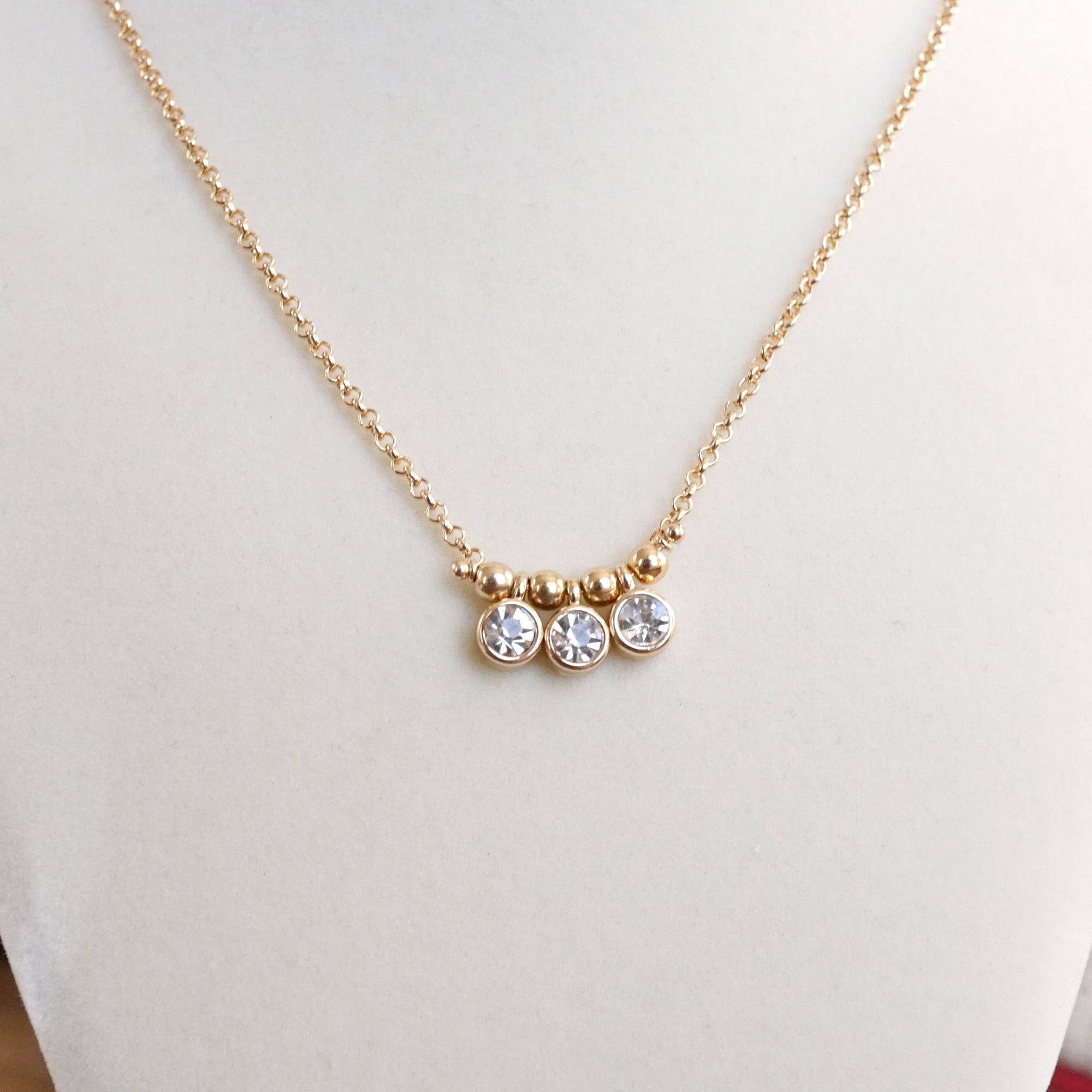 Dainty Bezel Necklace - 2 color options