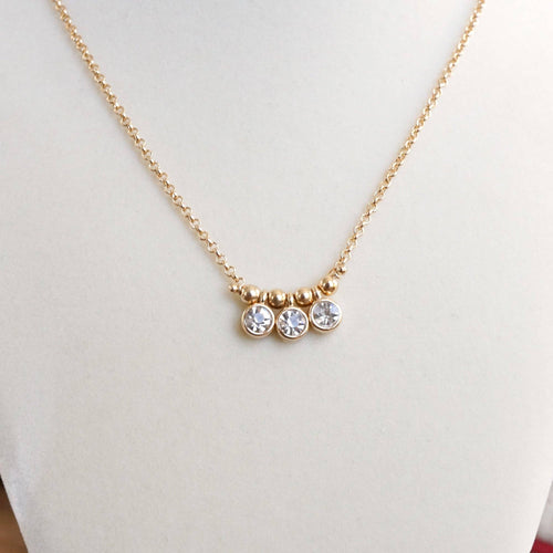 Dainty Bezel Necklace - 2 color options